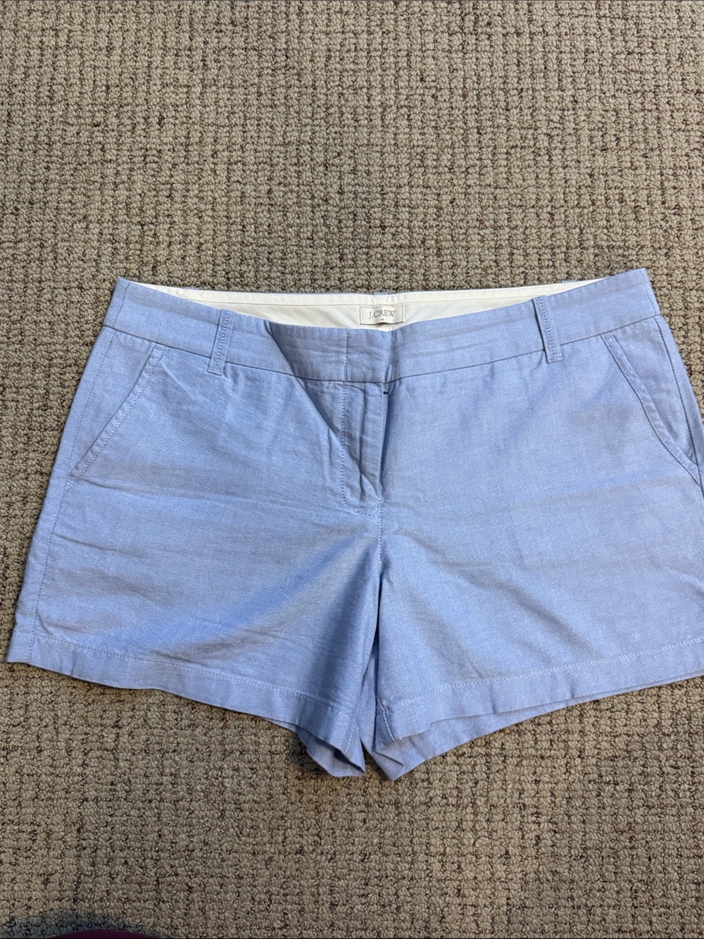 Light Blue Oxford Women's Casual Shorts